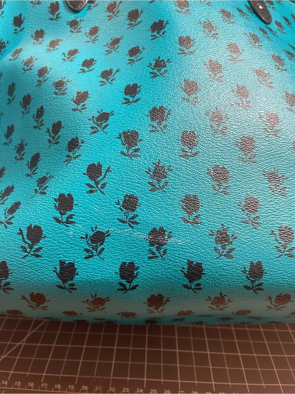 Coach turquoise tote